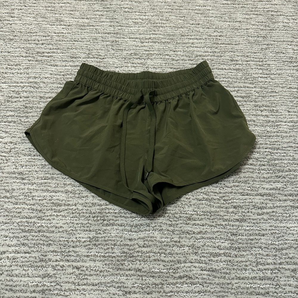 TNA Dark Green Athletic Shorts